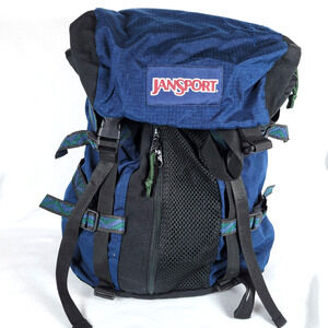 Jansport Hiking Camping Multipocket Waist Belt Backpack Blue Outdoor Nature